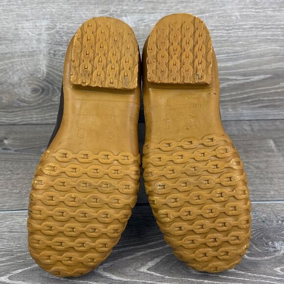 LL Bean Maine Hunting Shoe Men’s Sz 5D Brown Leather 8-Eye Waterproof Duck Boots - Picture 7 of 12